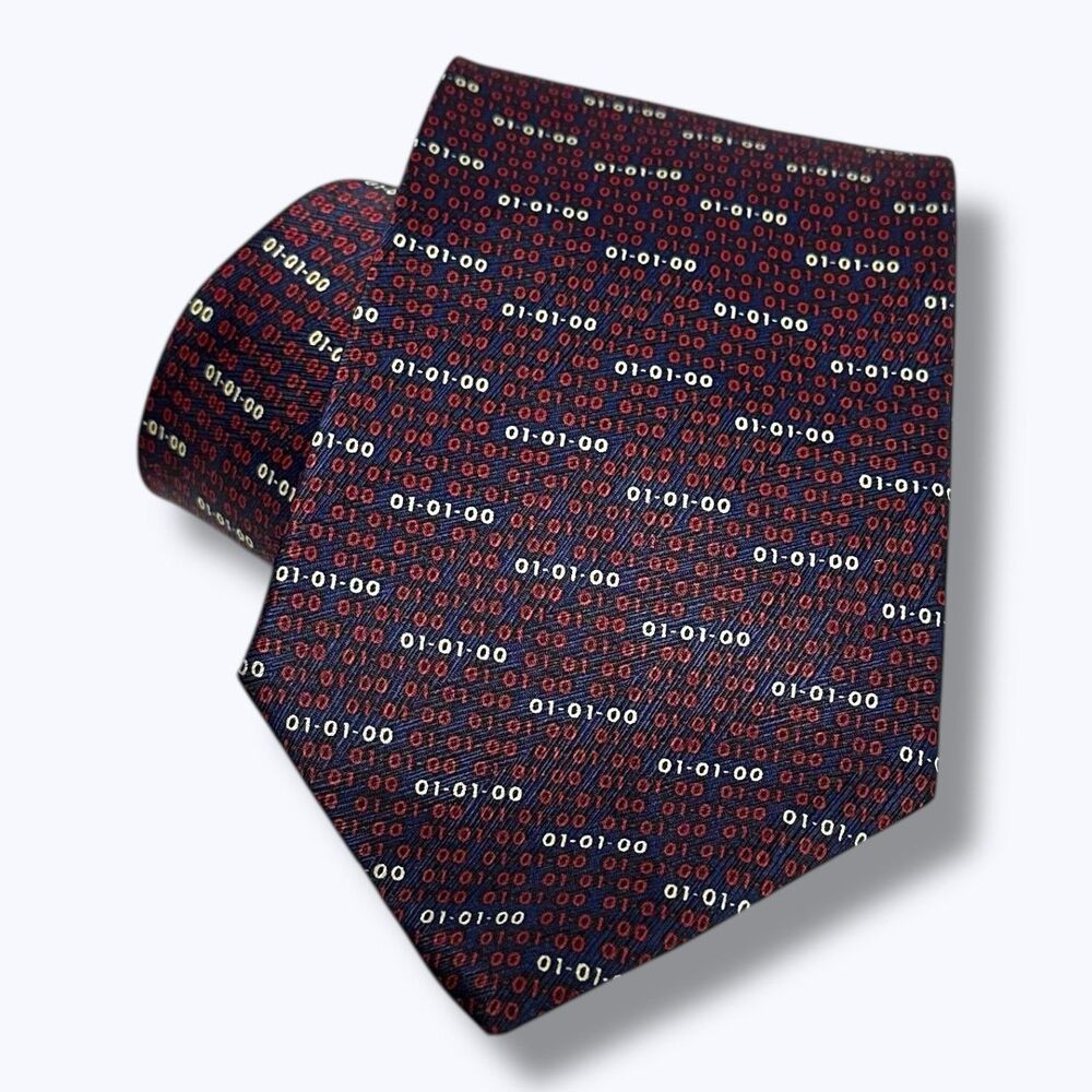 Mark of The Millennium Y2K Tie 01-01-00 Programmer Binary Tech 2000 VTG Novelty